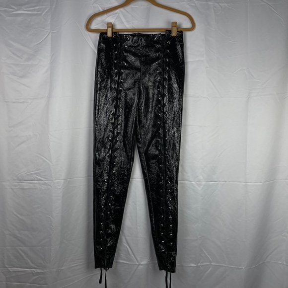 LPA by Revolve Faux Leather Lace-up Leggings - Picture 6 of 8